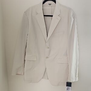 Tattersall Men's Cream Blazer. 90HO Performance NWT. Size XL 44.